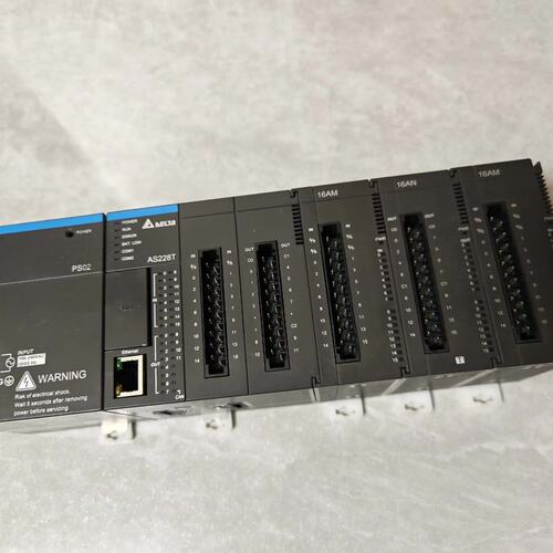 议价台达PLC AS228T-A主机，配开关量模块和AS16AM可维修
