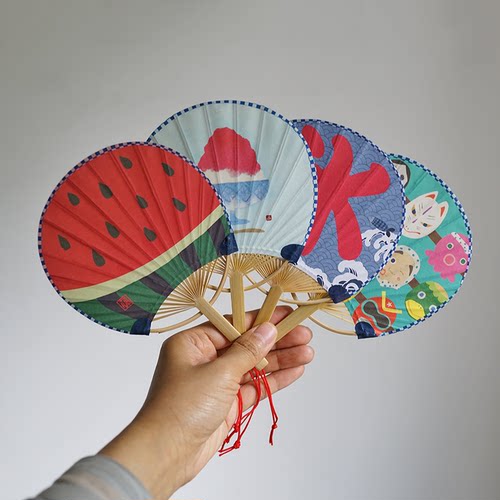 可爱迷你儿童小扇纸扇子团扇