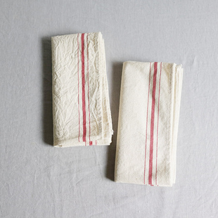 朴房 出口日本 纯棉餐巾布茶巾擦手布 厚实烘焙布 未经漂白盖布