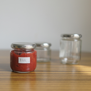 朴房 日本制石冢硝子果酱瓶调料瓶密封罐蜂蜜瓶玻璃瓶带盖小容量