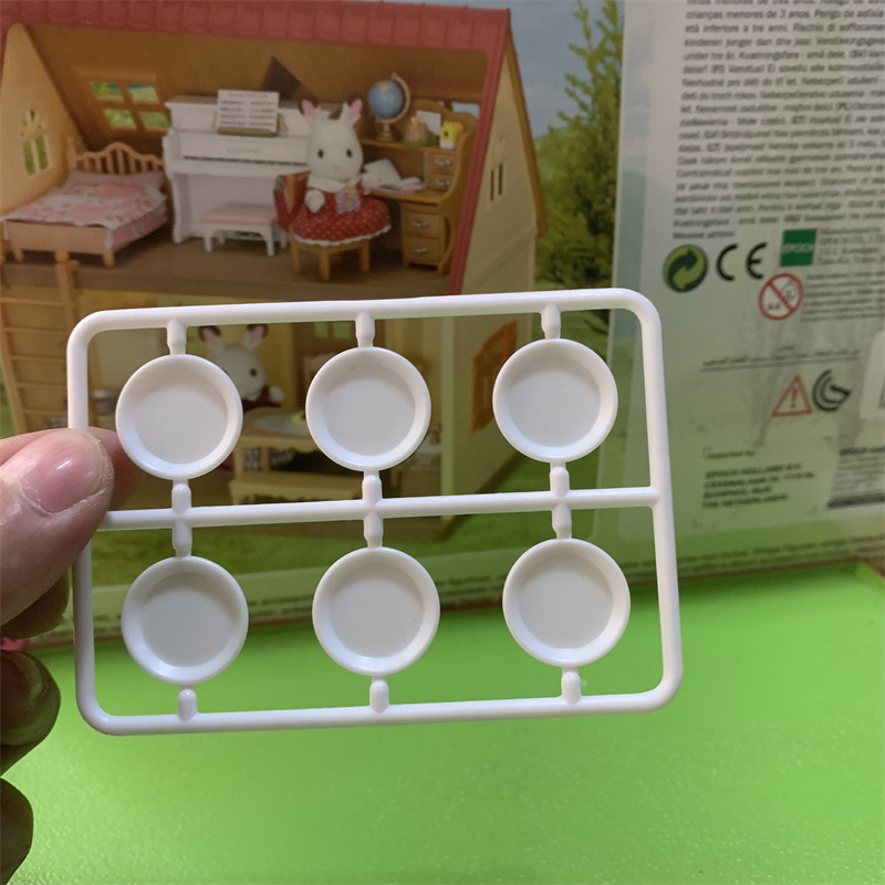 正品日本森贝尔家族过家家玩具公仔动物玩偶迷你摆件 盘子G1