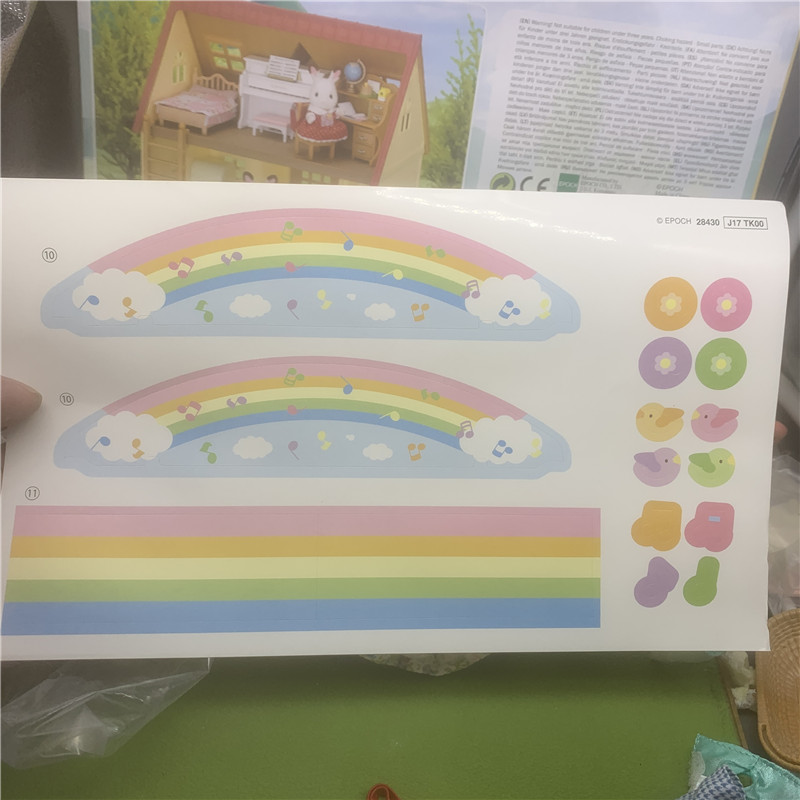 正版散货 家族森贝尔玩具过家家玩具 车贴纸