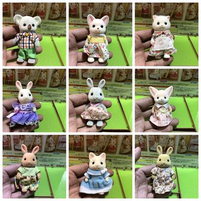 正品日本森贝儿家族过家家玩具公仔动物玩偶迷你摆件散货多选K