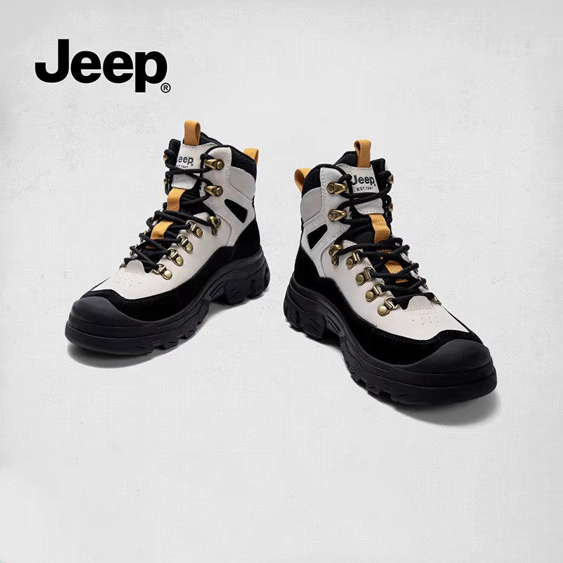 jeep黑色增高马丁靴子女款2025新款厚底高帮鞋户外徒步登山鞋防滑,女鞋,马丁靴,淘宝优惠券,粉丝福利购,淘宝优惠卷