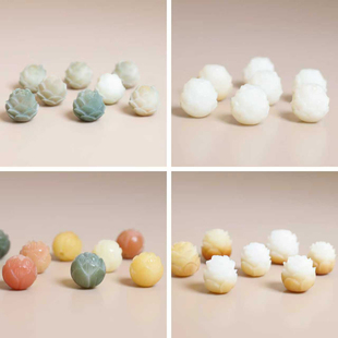 天然菩提根雕刻五层莲花散珠DIY配件吊坠各种佛珠念珠手串背云