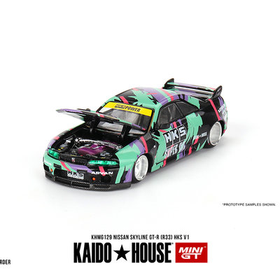 Kaido House+MINIGT 1:64 日产 Nissan Skyline GT-R R33 HKS 129