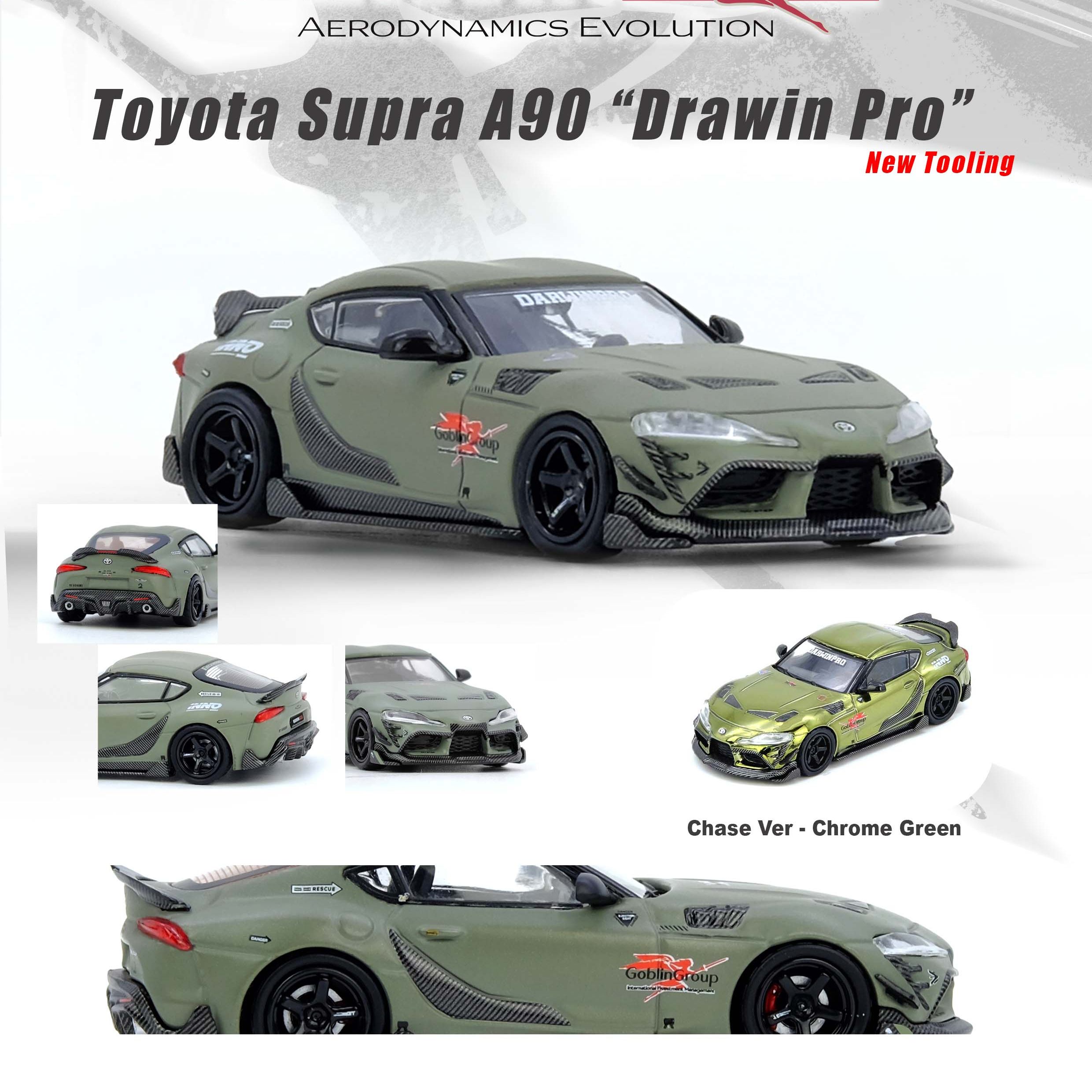 INNO 1:64 丰田TOYOTA SUPRA A90 DARWIN PRO Matt合金汽车模型