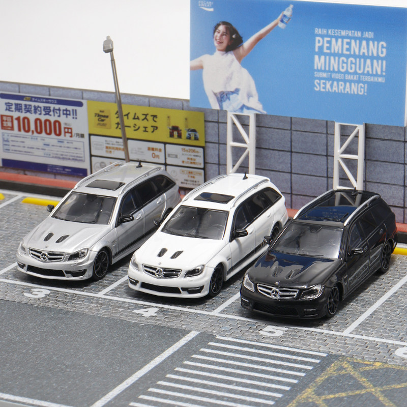 Flame 1:64 奔驰C63 AMG Edition 507 Wagon瓦罐仿真合金汽车模型