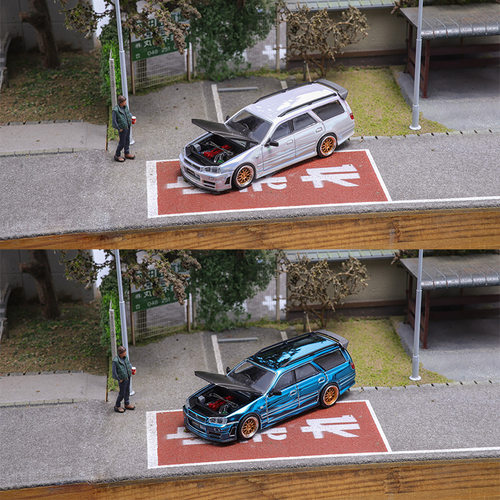Zoom 1:64 尼桑GTR R34 Stagea 1代WC34 260RS旅行瓦罐合金车模型