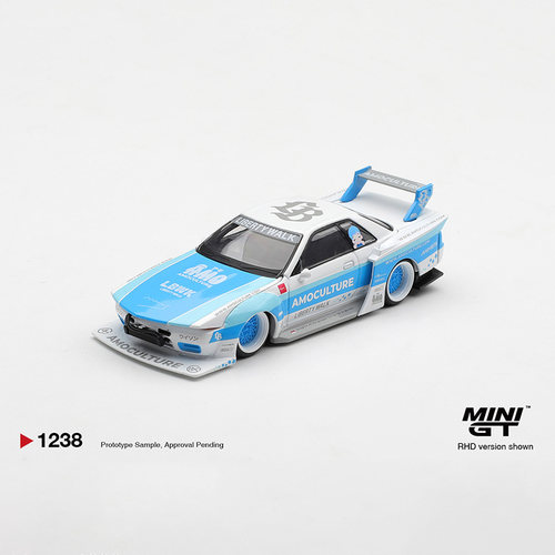 MINIGT 1:64 日产 尼桑 Skyline GT-R R32 LBWK合金汽车模型 1238