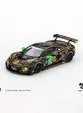 MINIGT 1:64 雪佛兰科尔维特Z06 GT3.R #13 AWA合金汽车模型 1171