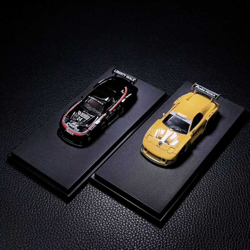 DEcode 1:64 马自达 Mazda rx7 宽体改装车 仿真合金汽车模型收藏