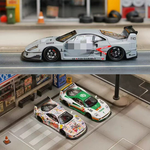 GP/SW 1:64 法拉利F40 LBWK改装 7-11版 涂鸦版 闪电合金汽车模型