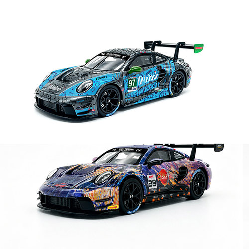 Jicar 1:64 保时捷911 GT3 R 音符97# 呐喊38# 涂装合金汽车模型