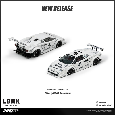 INNO 1:64 兰博基尼Countach 康达什 LBWK宽体改装版合金汽车模型
