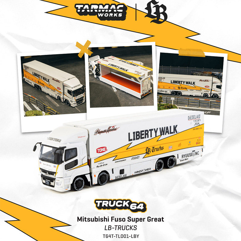 TW 1:64 三菱Mitsubishi Fuso Super Great 运输车仿真合金车模型