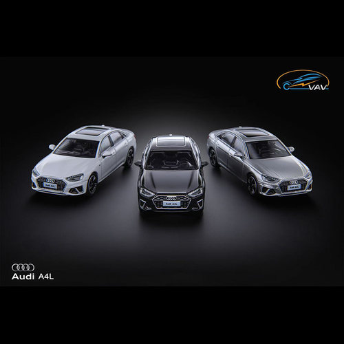 VAV 1:64 奥迪 AUDI A4L  黑 白 银色 车轮转动丝滑 合金汽车模型