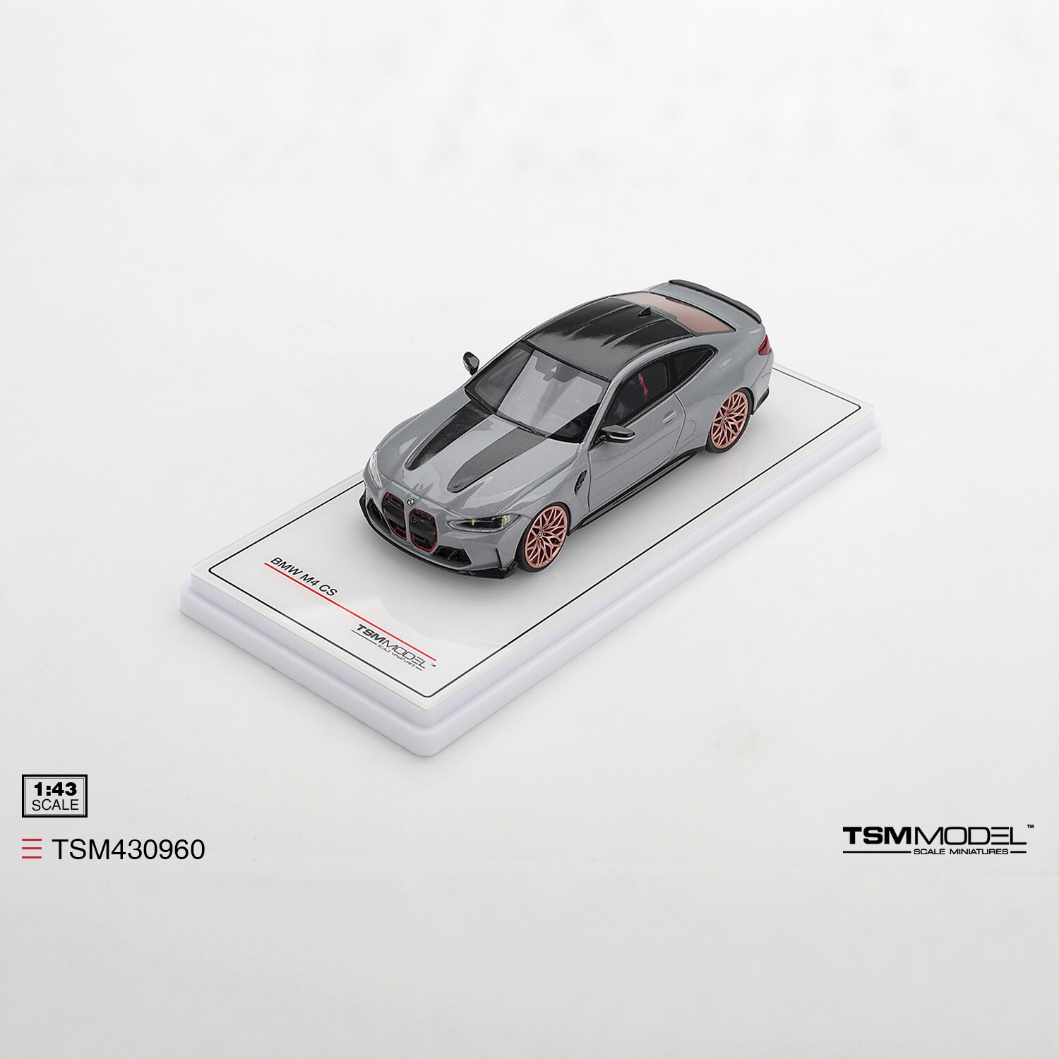 TSM 1:43 宝马 BMW M4 CS Brooklyn Grey布鲁克林灰 树脂汽车模型