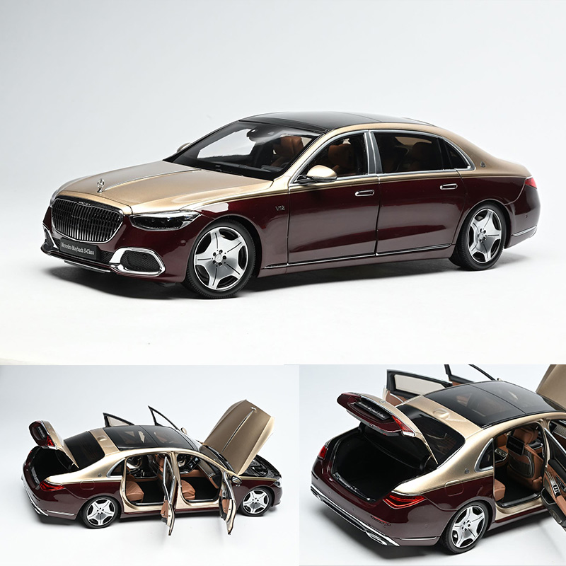 AR似真1:18迈巴赫S级s680 暗夜系列2023款曜石黑仿真合金汽车模型