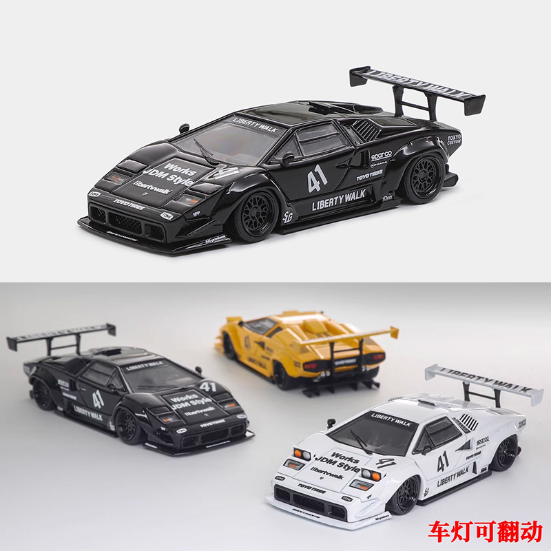Vision64 1:64 兰博基尼Countach康塔什LP500 可翻灯合金汽车模型