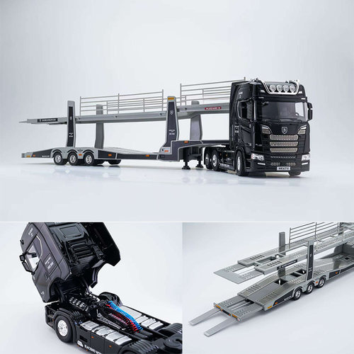 KH 1:64 斯堪尼亚S730 V8 一拖八轿运输车 仿真合金汽车模型收藏