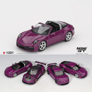 保时捷911 992.1 套装 MGTS0021 Set Red MINIGT Rubystone