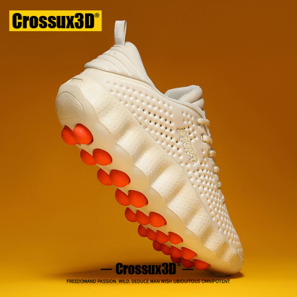 Crossux3D立体按摩底男鞋夏季镂空透气薄款情侣潮鞋跑步运动鞋女