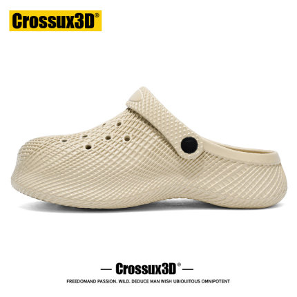 Crossux3D打印洞洞鞋男款夏季凉鞋男生两穿溯溪鞋新型足弓凉拖鞋