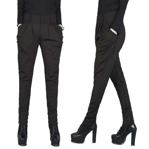 哈伦裤女高腰显瘦宽松女长裤加绒