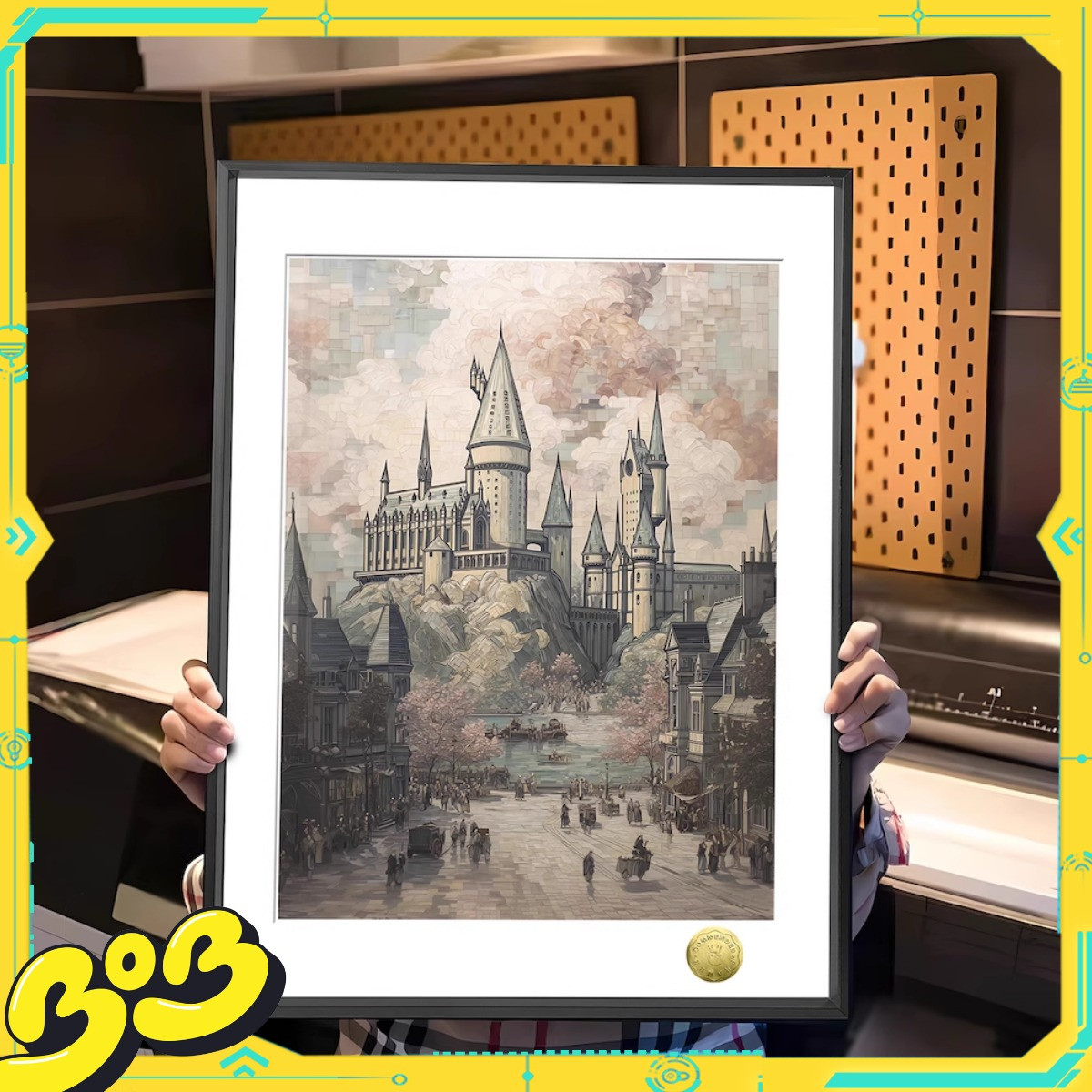 【BOB2】代购现货 皇呱 复古霍格沃茨 魔法学校复古中世纪 装饰画