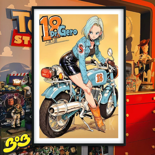 【BOB2】现货 巴洛克 机车18号 拉姿丽 人造人超级赛亚人 装饰画