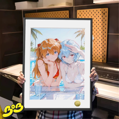 【BOB2】现货 皇呱 泳池明日香 绫波丽 EVA 装饰画午睡毯地毯