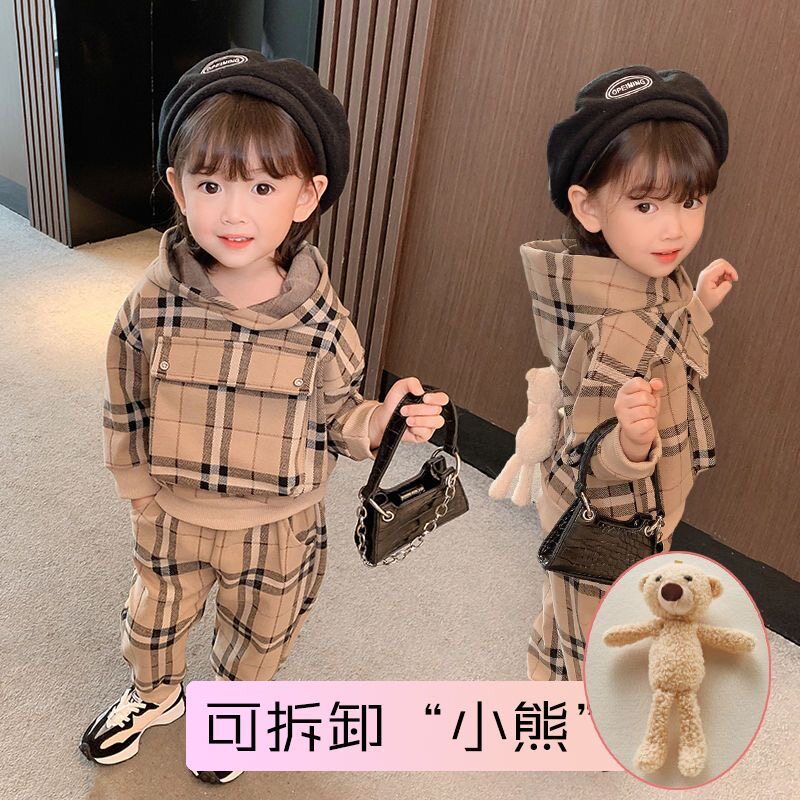 女童秋装套装超洋气小童运动衣服2026新款女宝宝秋季网红儿童炸街