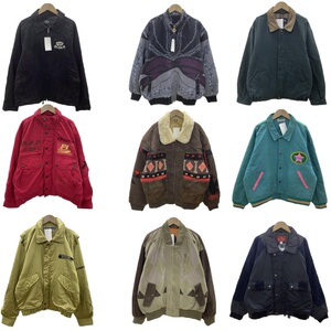 古着vintage街头潮牌帆布工装棒球服撞色刺绣夹克外套冬季男BQ187