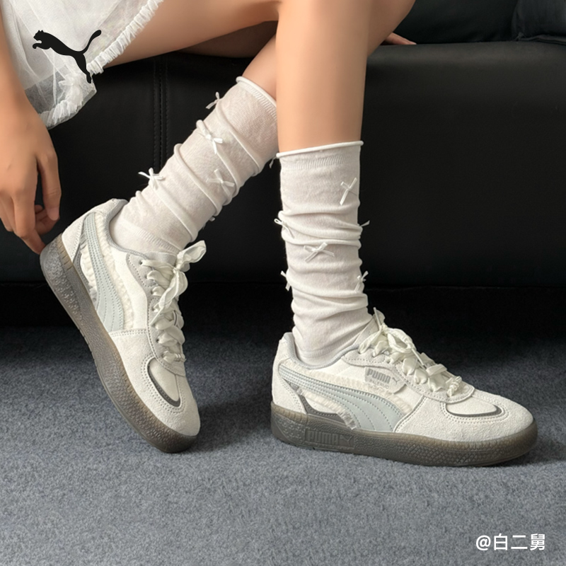 银灰蕾丝德训鞋厚底鞋女PUMA彪马