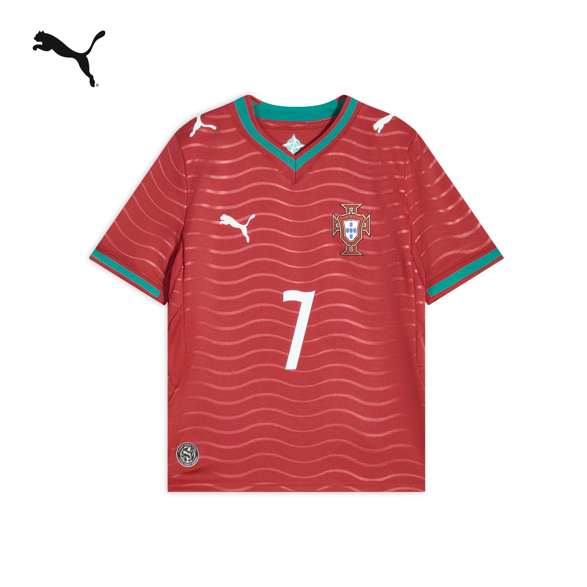 葡萄牙队主场C罗7号球迷版球衣短袖T恤儿童PUMA彪马V领上衣788144,运动服/休闲服装,运动T恤,淘宝优惠券,粉丝福利购,淘宝优惠卷