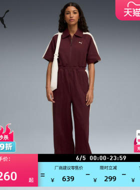 美式复古宽松短袖T7运动连体裤女款PUMA彪马新款夏季休闲裤634539