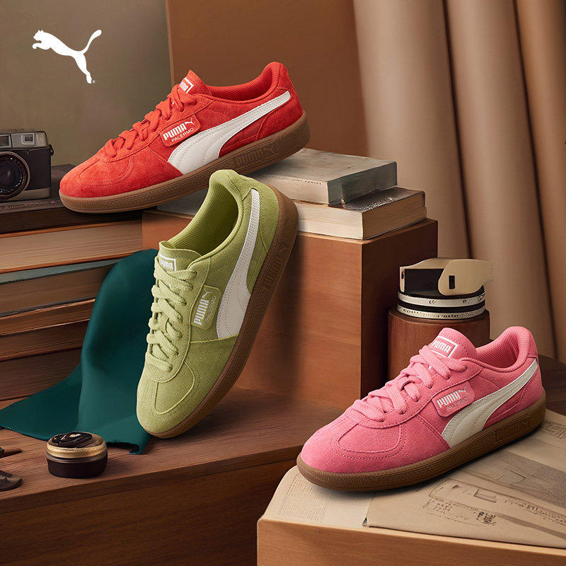 百亿|复古多巴胺德训鞋薄底T头鞋男女款PUMA彪马春季板鞋PALERMO