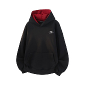 美式 CHARILE GOLF 复古高街宽松落肩连帽拼色卫衣