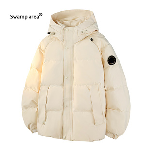 SWAMP AREA冬季户外面包羽绒服男士潮流休闲百搭情侣连帽保暖外套