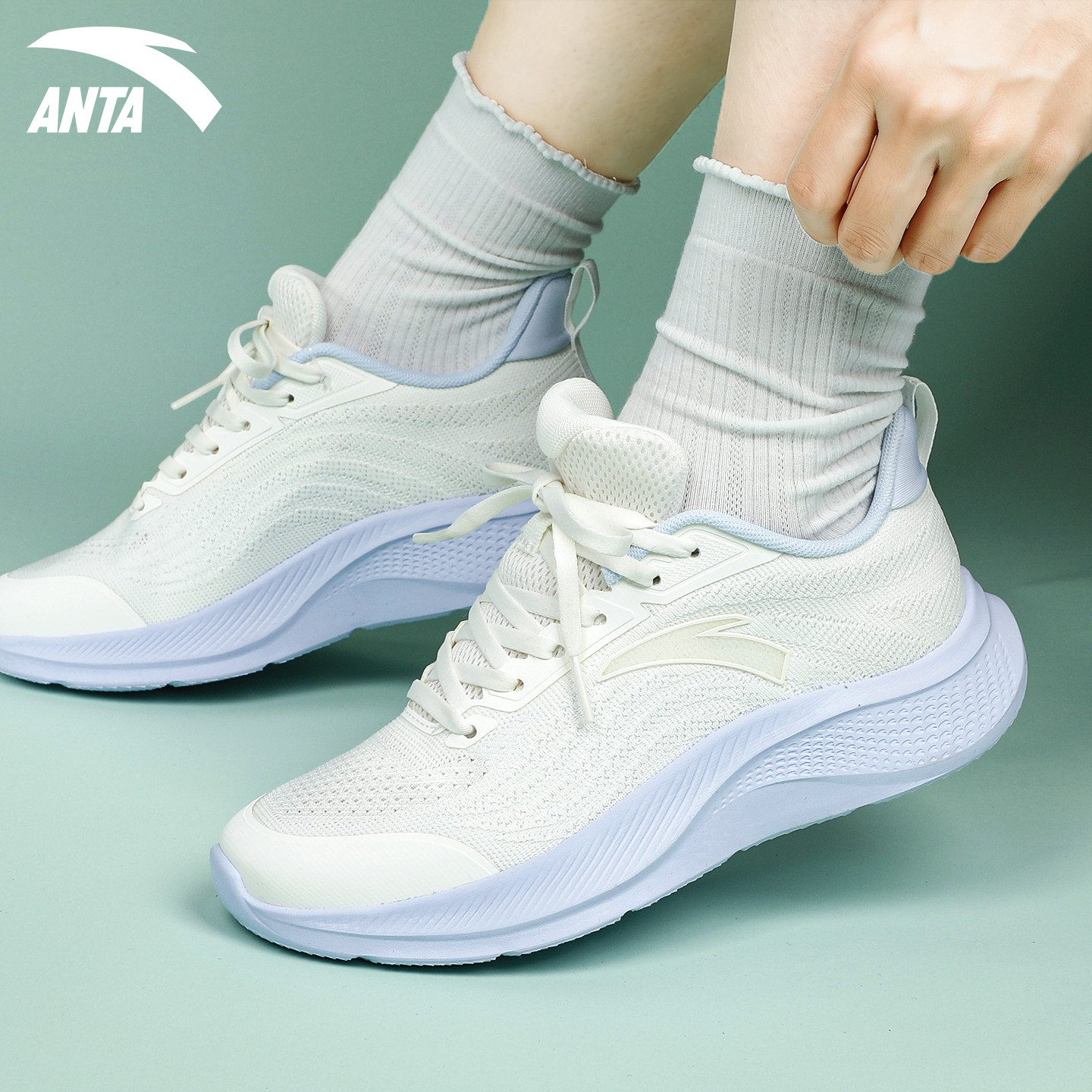 安踏漫步2跑步鞋女鞋春季新款轻质软底缓震跑鞋舒适通勤运动鞋子