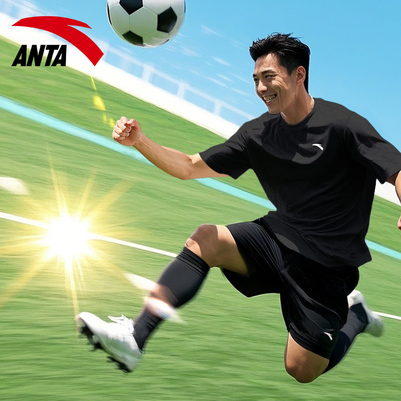 安踏运动套装男2025夏季新款透气宽松速干跑步健身房潮流短袖短裤