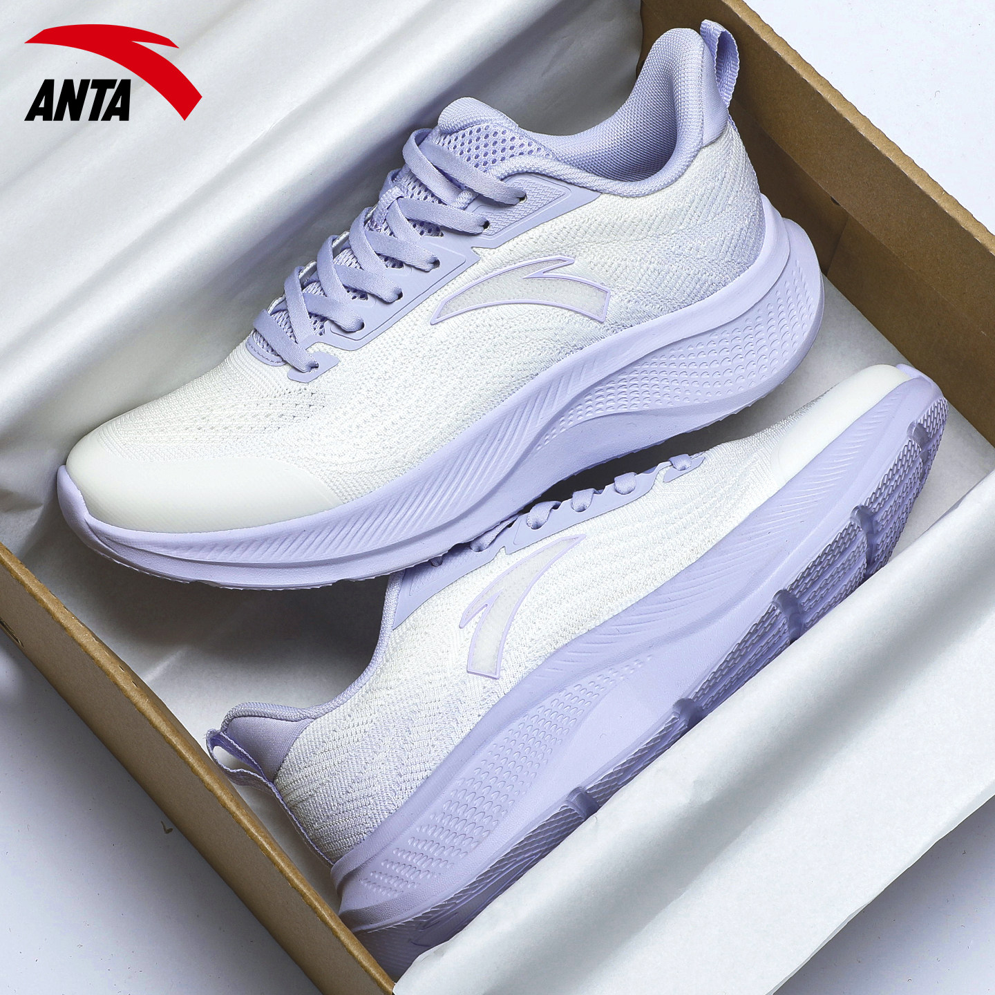 安踏漫步2跑步鞋女鞋冬季新款轻质软底缓震跑鞋舒适通勤运动鞋子