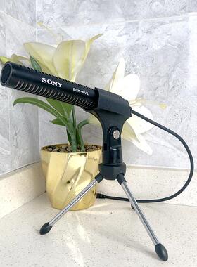 银色镀铬折叠ABS夹话筒架 桌面麦克风三脚架 硬质小管径夹话筒架