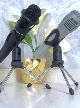 黑色中号蛋孔话筒夹子 28-35mm麦克风夹 美制5/8塑芯螺口咪头话夹