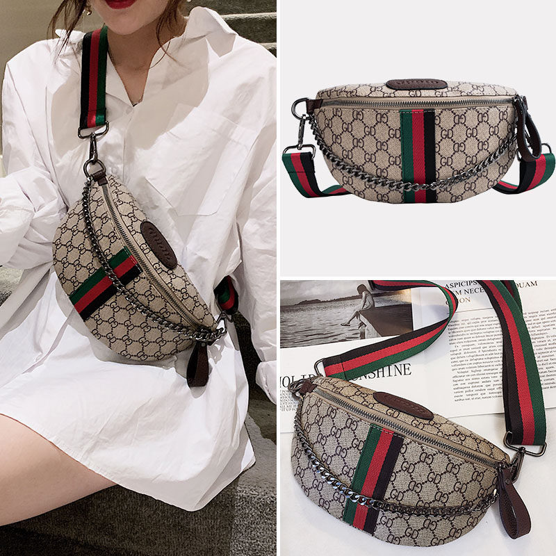 杜尔包包女2020新款时尚百搭斜挎胸包潮网红同款宽肩带单肩包腰包