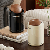 桌面垃圾桶家用小号高颜值带盖2026新款 餐桌卧室客厅收纳纸篓