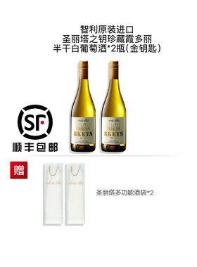 智利Santa Rita圣丽塔之钥珍藏霞多丽半干白葡萄酒（金钥匙）2瓶