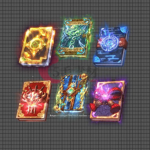 传奇书籍特效素材 法宝素材 高清动态书籍 NPC书宝典 三端通用FB8