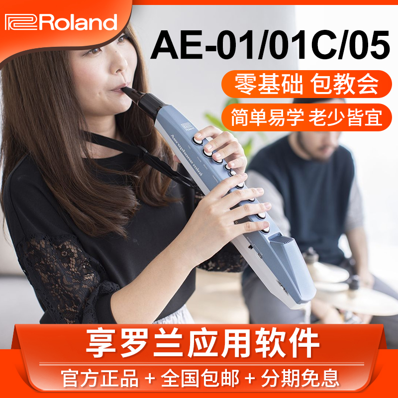 罗兰电吹管AE01电子黑管乐器AE-01C民乐电萨克斯笛子初学者入门